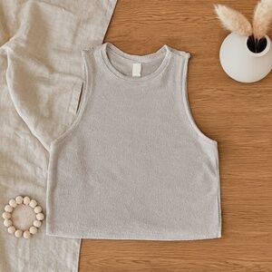 H&M  Knit Tank Top Sleeveless Light Beige M